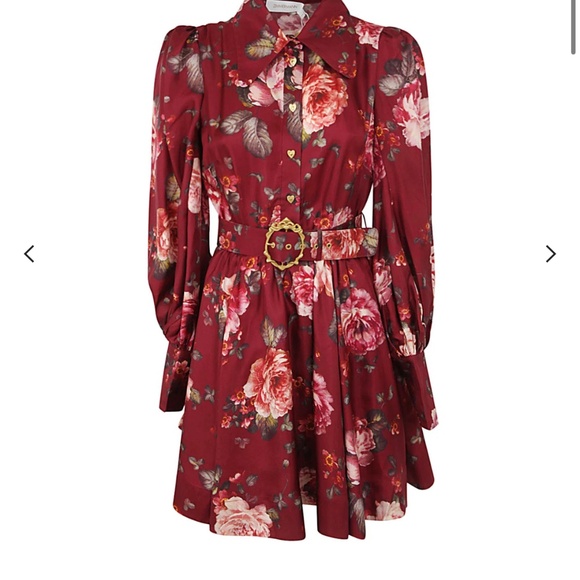 Zimmermann Luminosity Floral-print Silk Mini Shirt Dress - Picture 3 of 5